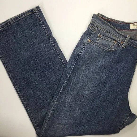 Levis 550 Relaxed Jeans Women's Size 18 M Boot Cut Blue Stretch Denim High Waist - Picture 5 of 7